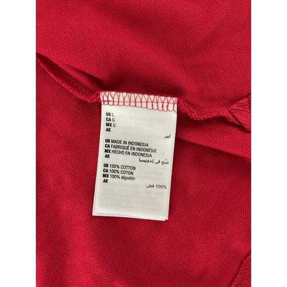 Karen Scott Red Amore Short Sleeve Polo Top Size L NWT - Picture 4 of 4